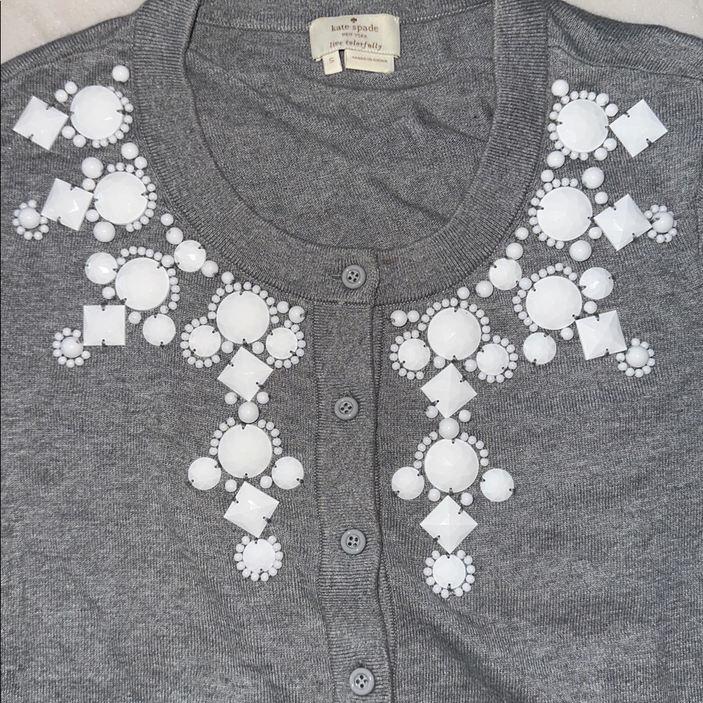 Kate Spade-Gray Cardigan